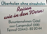Werbung für eine Nostalgiereise