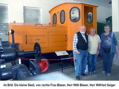 Bild: von rechts Frau Blaser, Willi Blaser, Wilfried Geiger